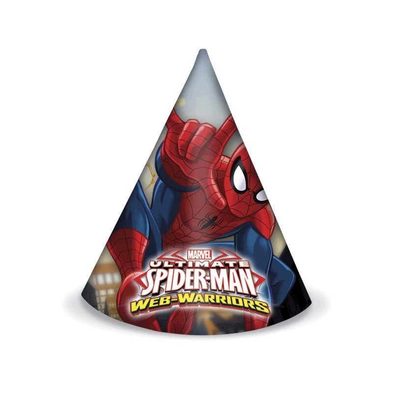 Sombreros Spiderman 6un.