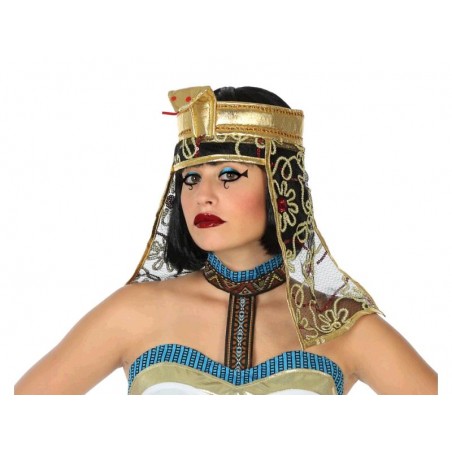 Tocado Egipcia Dorado Adulto - Elegancia de la Realeza Egipcia
