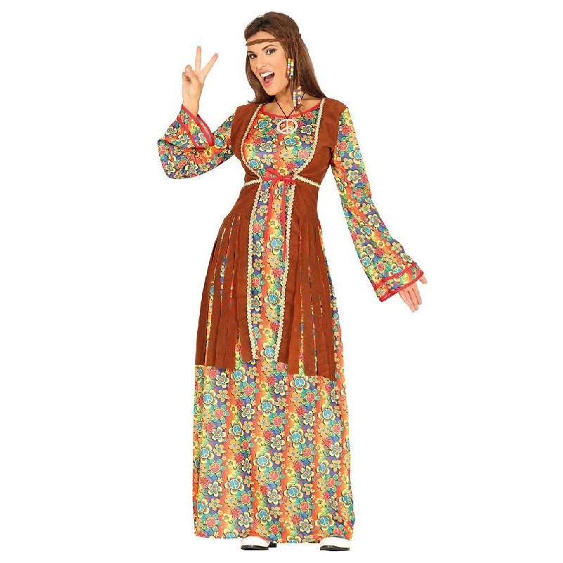 Disfraz de Hippie Largo para mujer