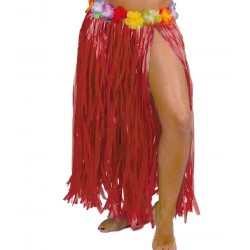 Falda Hawaiana Flores Rojo...