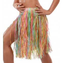 Falda Hawaiana Multicolor...