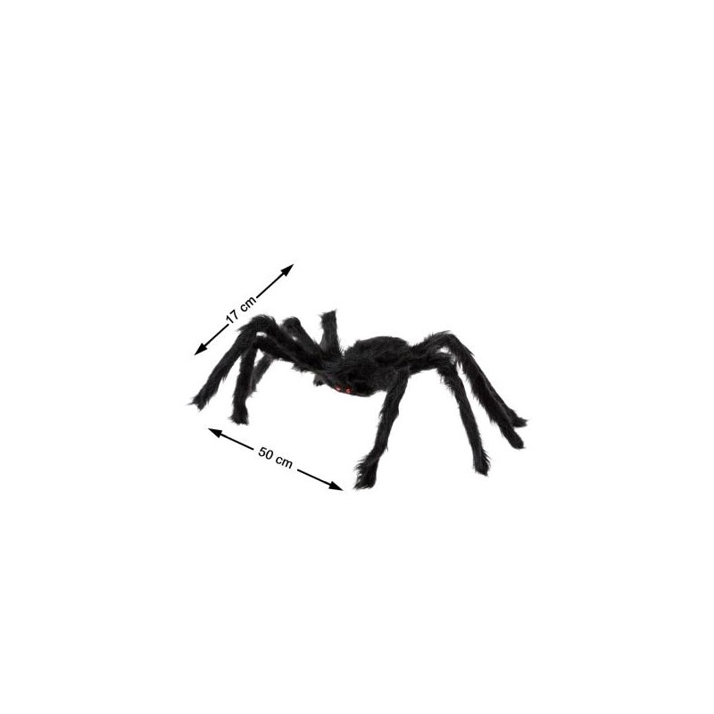 Araña Negra Peluda 17x50cm.