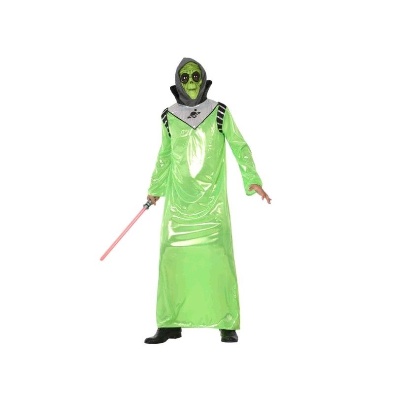 posición autoridad dignidad Disfraz de Alien Verde para adulto
