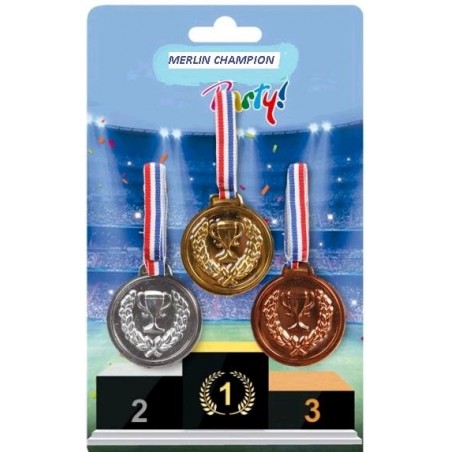 Medallas Trofeo 3 unidades