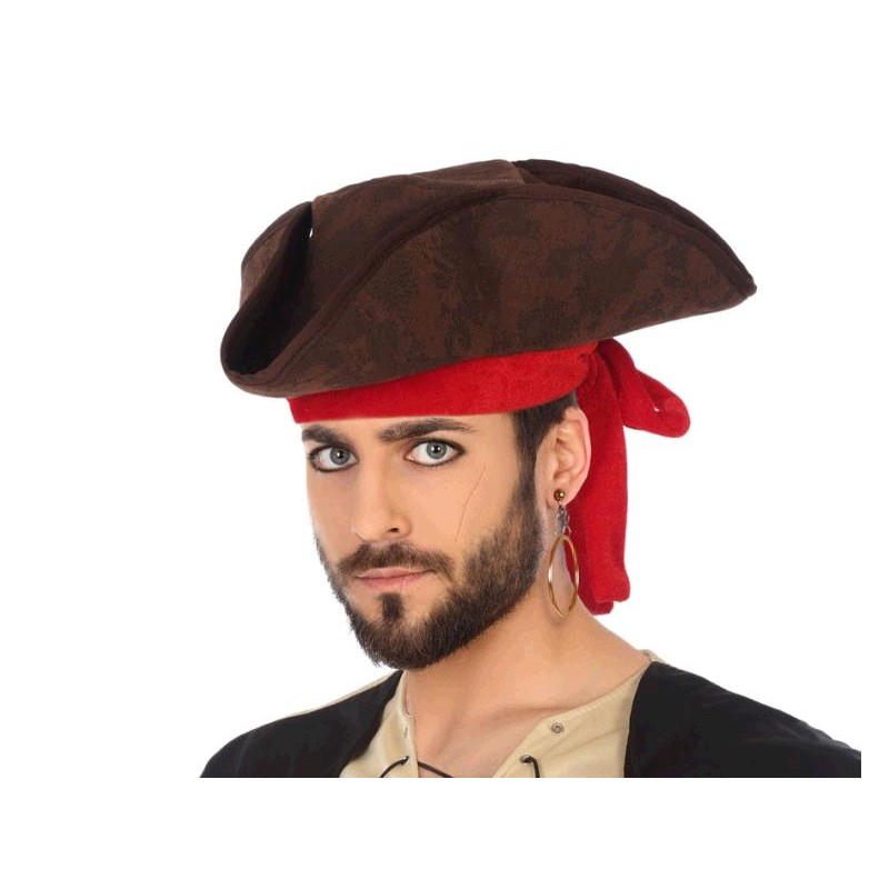 Sombrero de Pirata Tela con Cinta
