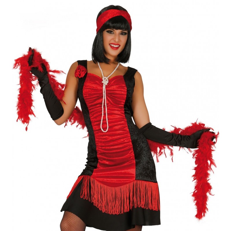 Boa Roja Disfraz Cabaret 1.80m - Accesorio Elegante Fiestas