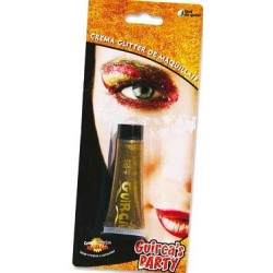 Maquillaje en Crema Glitter Dorado Tubo 20ml