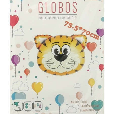 Globo Cabeza de Tigre 75.5 x 70 cm.