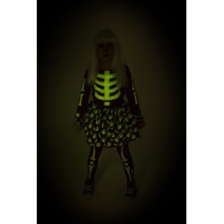 Disfraz de Skeletita Glow in Dark para niña