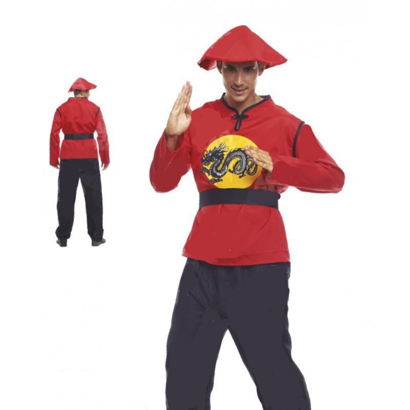 Disfraz de Chino Rojo para hombre