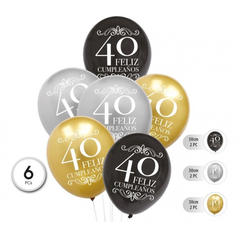 Oro &Negro Decoraciones de cumpleaños, 18 cumpleaños, 21 cumpleaños, 30  cumpleaños, 40 cumpleaños, feliz cumpleaños banner, globos, cortina -   España