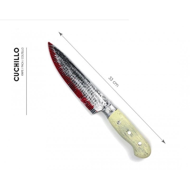 Cuchillo con Sangre 33 cm.