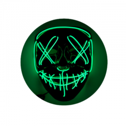 Máscara con Tubos de Luz Verde
