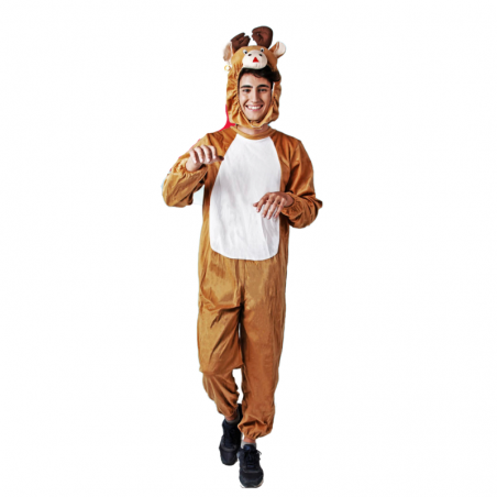Disfraz de Reno Adulto M/L: Mono y Gorro para Fiestas