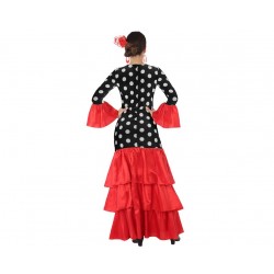 Disfraz de Flamenca Rojo y Negro para Adultos - Vestido Sevillana