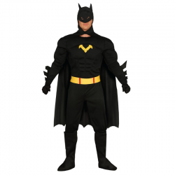 Disfraz Blackman para Adultos - Traje de Superhéroe con Capa y Máscara
