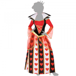 Disfraz Reina de Corazones Adulta - Vestido Rojo Temática Alicia