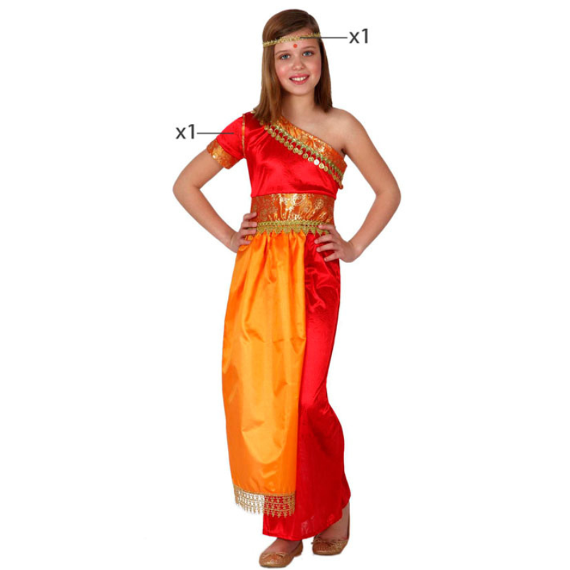 Disfraz de hindú rojo y dorado para hombre por 23,50 €