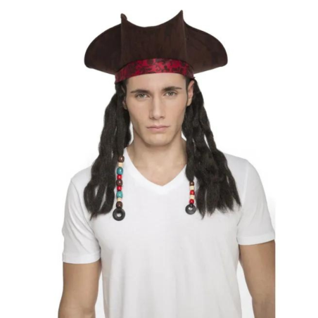Sombrero Pirata con Trenzas