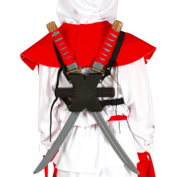 Espadas Samurai Dobles 55 cm con Funda - Accesorio Disfraz Luchador Oriental