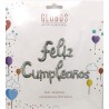 Globo Letras Feliz Cumpleaños Plata para Decoración de Fiestas