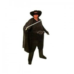 Disfraz de Heroe Zorro Gordo para hombre