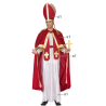 Disfraz Hombre Obispo con Túnica, Capa, Estola y Sombrero para Adulto