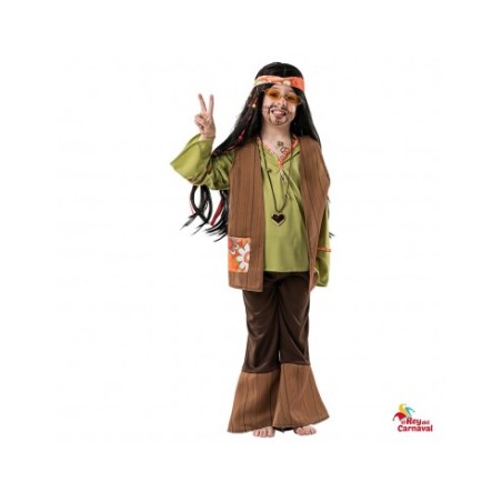 Disfraz De Hippy Niño 6-7 Años
