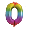 Globo Números Multicolor Rainbow 110cm