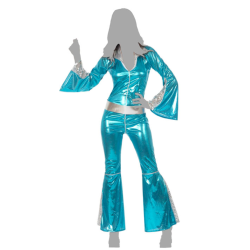 Disfraz de Disco Azul para mujer