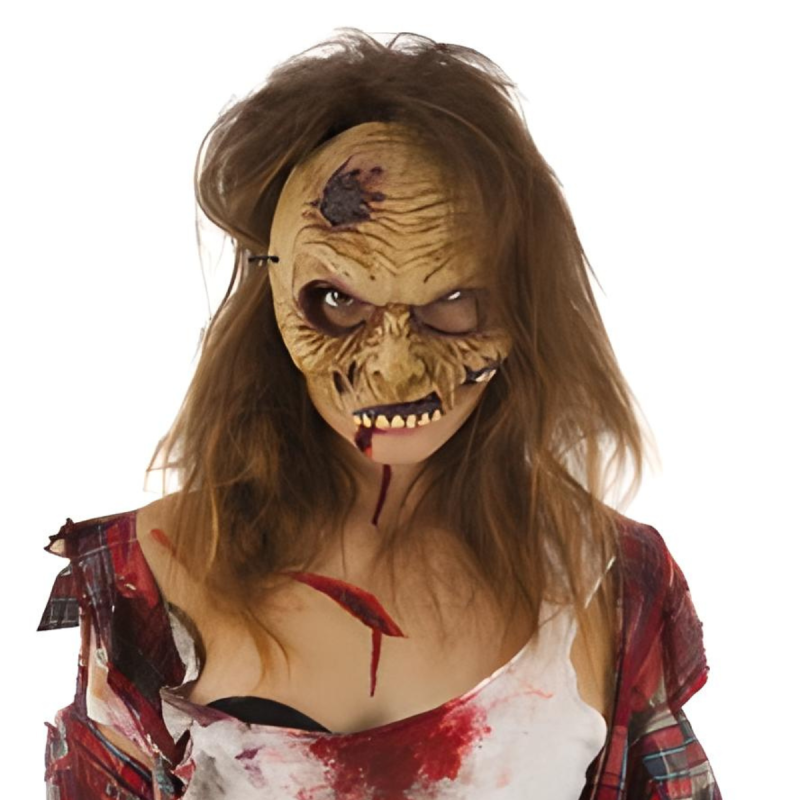 Máscara Zombie Media Cara Halloween