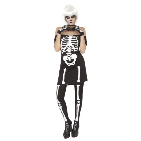 Disfraz Miss Skeleton Negro...