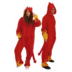 Disfraz Kigumuri Devil Rojo con Capucha Unisex Adulto