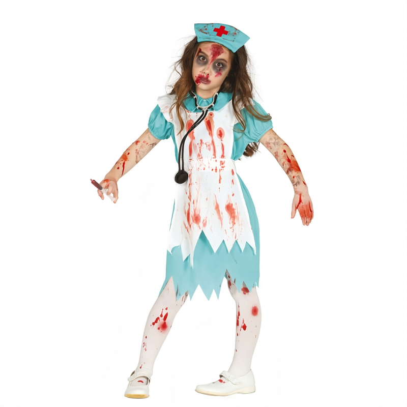 Disfraz Enfermera Zombie para Niña