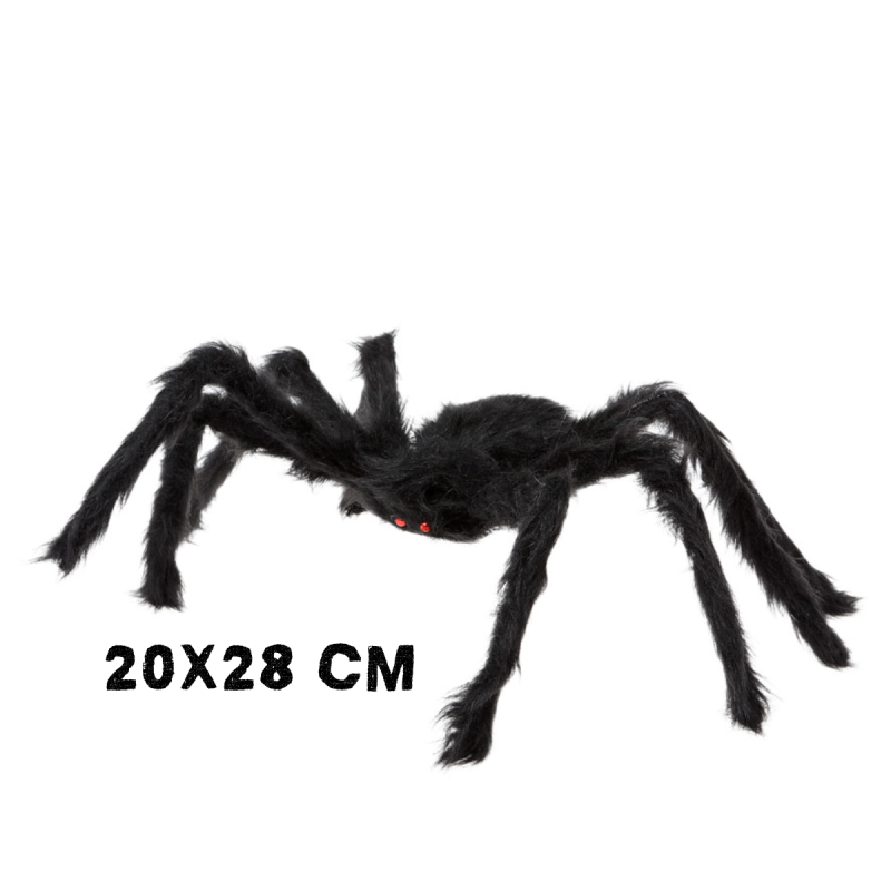 Araña Negra Decoración Halloween 20x28cm