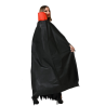 Capa Vampiro Negra Cuello Rojo 140cm.
