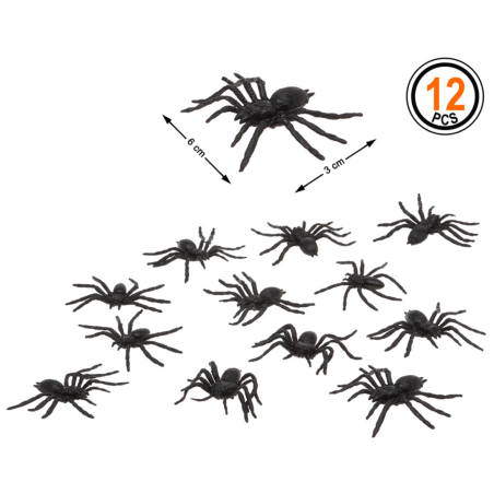 Pack 12 Arañas Negras -...