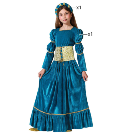 Disfraz Reina Medieval Azul...