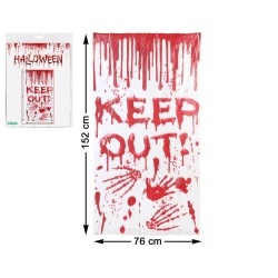 POSTER HALLOWEEN 5X150 CM KEEP OUT! SANGRIENTO