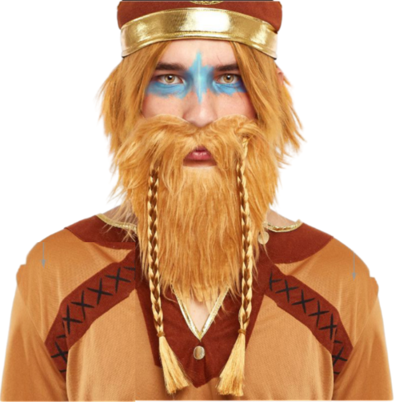 Barba con Trenzas Vikingo Adulto