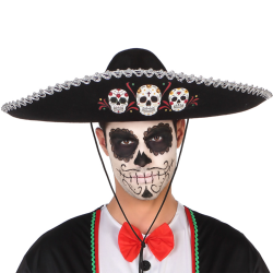 Sombrero Negro Mariachi Halloween Adulto