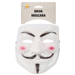 Máscara Indignado Blanco PVC