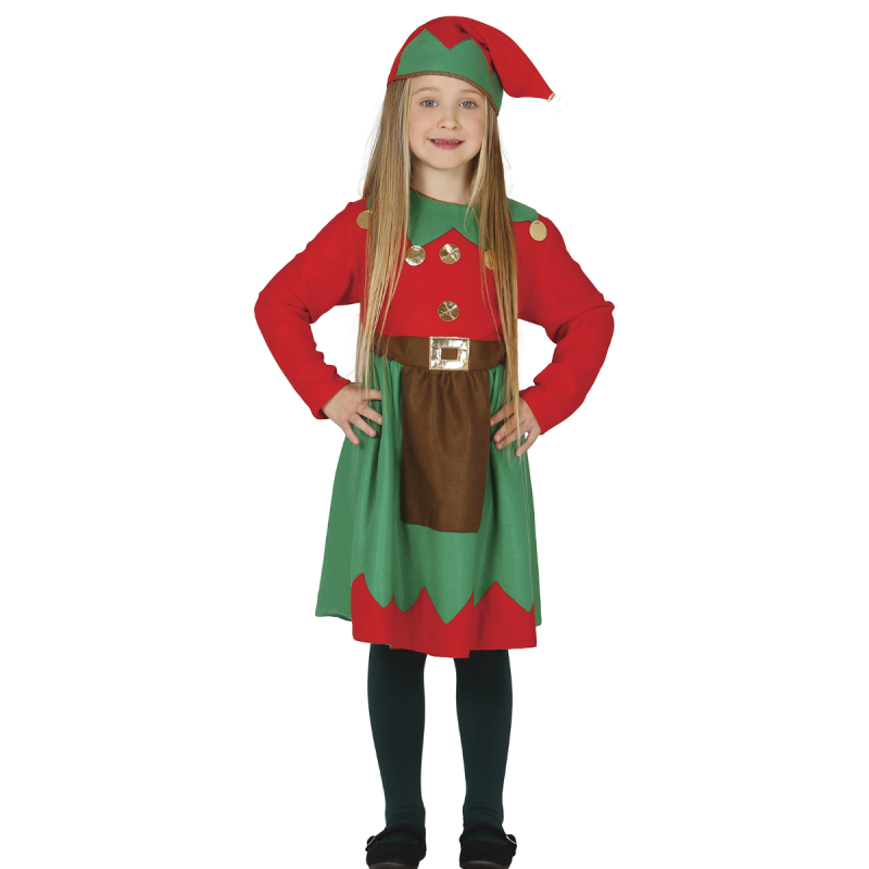 Disfraz de Elfa Infantil - Magia Navideña para Niñas