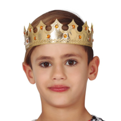 Corona Real Infantil de Tela - Versátil y Brillante para Niños