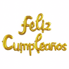 Globo de Letras 'Feliz Cumpleaños' para Fiestas - Oro, 2 piezas