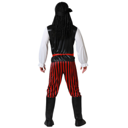 Disfraz de Pirata a Rayas para Hombre Adulto - Ideal para Carnaval y Fiestas Temáticas