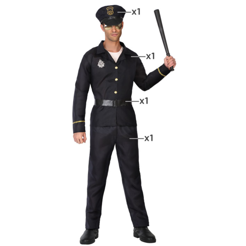 Disfraz de oficial de policía para adultos, disfraz de uniforme de policía  para mujer
