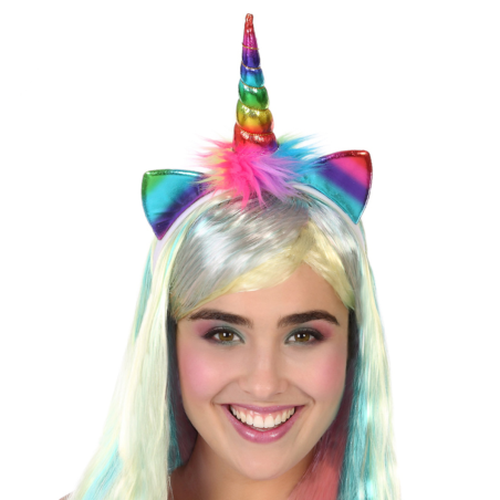 Diadema de Unicornio Multicolor para Adultos – Magia y Fantasía