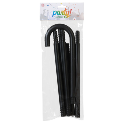 Bastón Negro Desmontable PVC 150cm - Accesorio Elegante Adultos