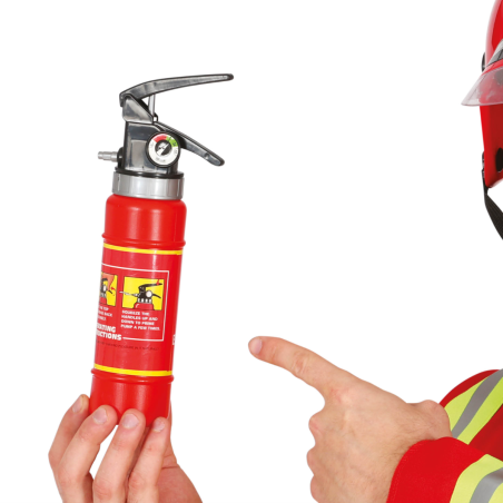 Extintor de Juguete PVC Rojo - Complemento Disfraz Bombero